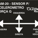 SAM-20 - SENSOR ACELERÔMETRO / FORÇA G/(2 DIREÇÕES X4 SENTIDOS)