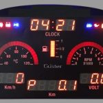 MF-15C – MULTIFUNCIONAL/ TEMPERATURA (40 A 120°C), 4500RPM/DIESEL, NÍVEL DE COMBUSTÍVEL EM LEDS PROGRESSIVOS/VELOCÍMETRO,ODÔMETRO,VOLTÍMETRO EM DISPLAY,RELÓGIO/INDICADOR DE 8 SINAIS/RETANGULAR