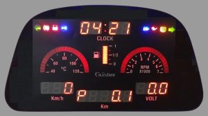MF-15D – MULTIFUNCIONAL/ VELOCIMETRO 160KM/H, 4500RPM DIESEL,INDICADOR DE COMBUSTÍVEL EM LEDS PROGRESSIVOS/TEMPERATURA, ODÔMETRO, VOLTÍMETRO, RELÓGIO EM DISPLAY, INDICADOR DE 8 SINAIS/RETANGULAR - Image 2